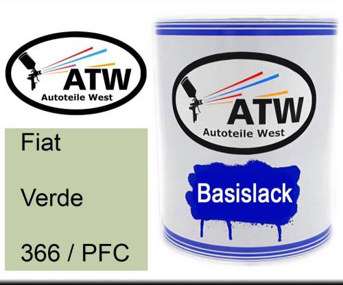 Fiat, Verde, 366 / PFC: 1L Lackdose, von ATW Autoteile West.